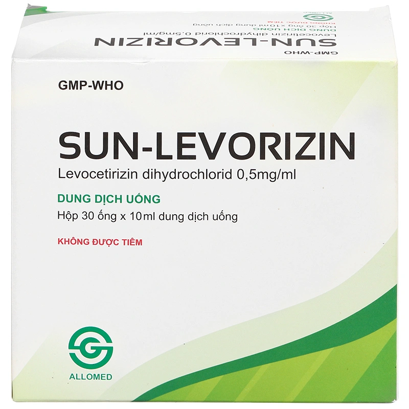SUN-LEVORIZIN trị các triệu chứng viêm mũi dị ứng, mày đay (30 ống x 10ml) - 1